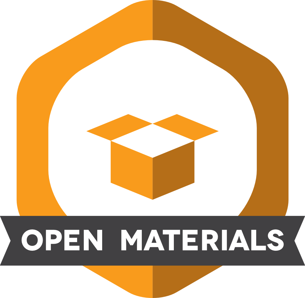 Open materials badge